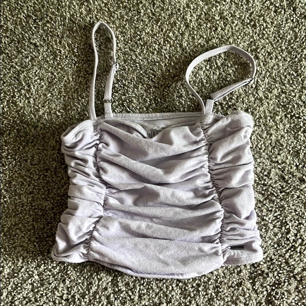 Ruched Lavender Tank Top